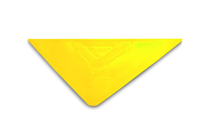 Yellow TRI-EDGE standard tinting tool in action, perfect for professionals.