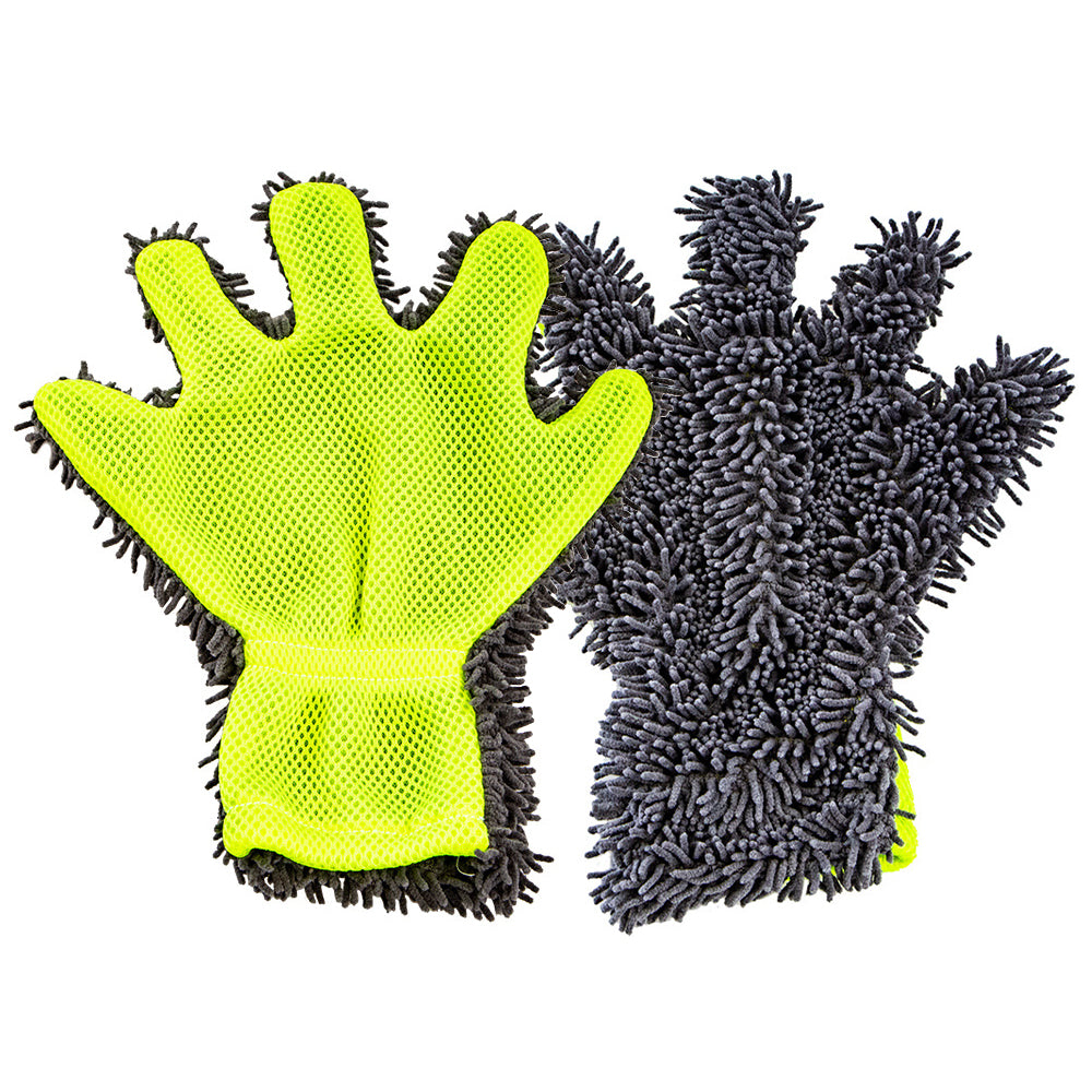 69TOOLS 5-Finger Microfiber Cleaning Gloves Auto Chenille