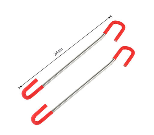 Dimensions of the Car Door, Hood, Trunk Hook Tint Tool on a car door, ensuring it remains open and secure during detailing work.