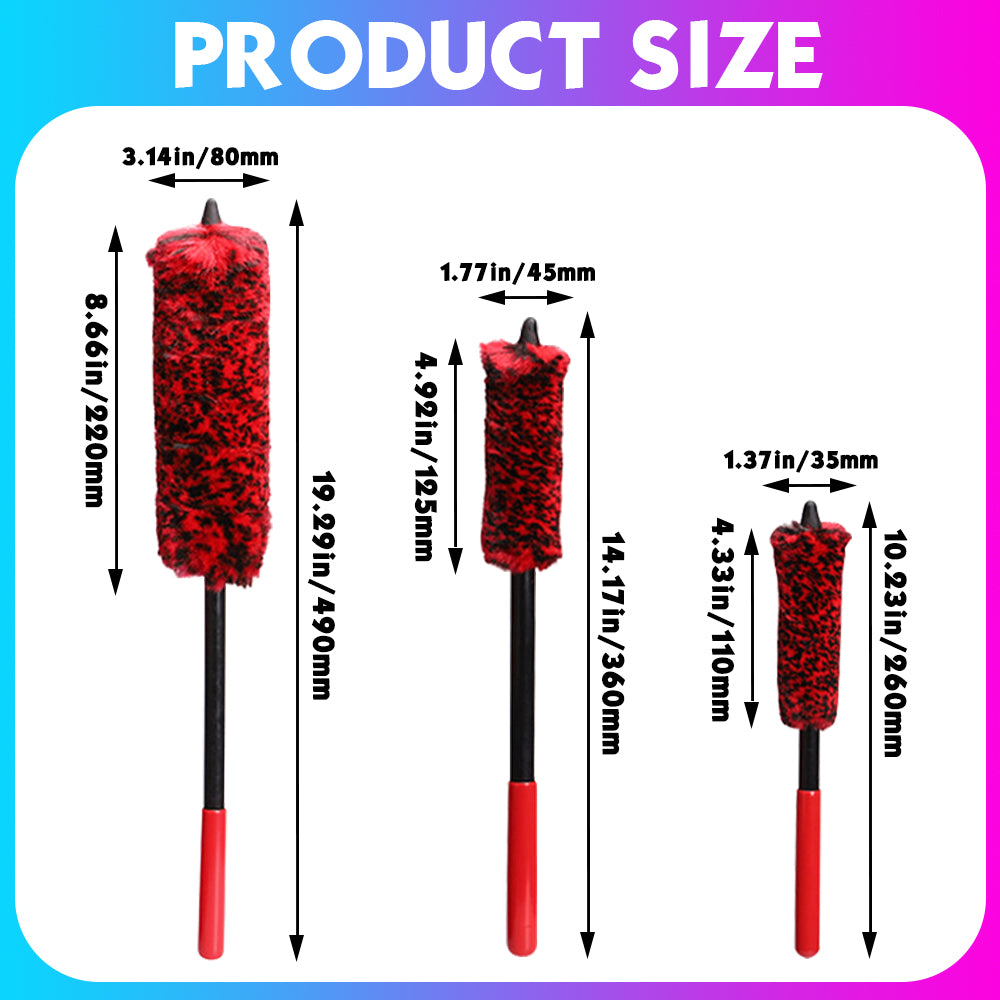 69 Car Wheel Brush Set of  3PCS