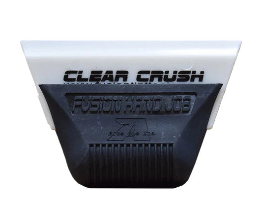 Front view of the Fusion Hand Dee squeegee holder, highlighting its unique design.