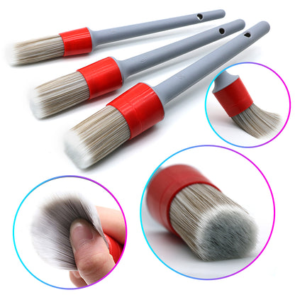 69 Super Soft Synthetic Detailing Brushes Set Handle 3PCS