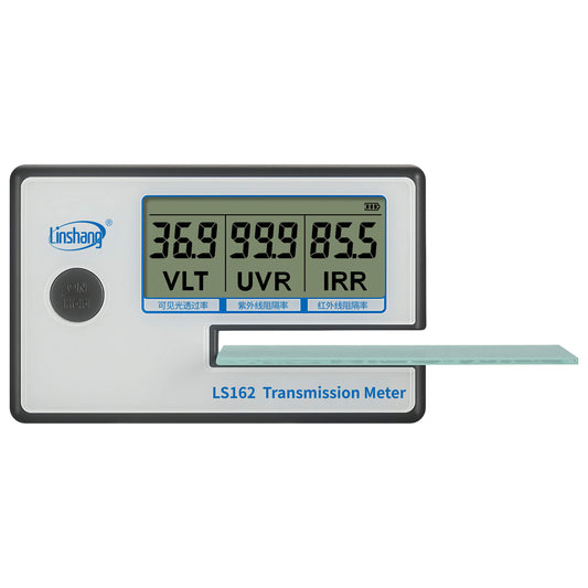 Close-up of the Precision Tint Film Reader's measurement display