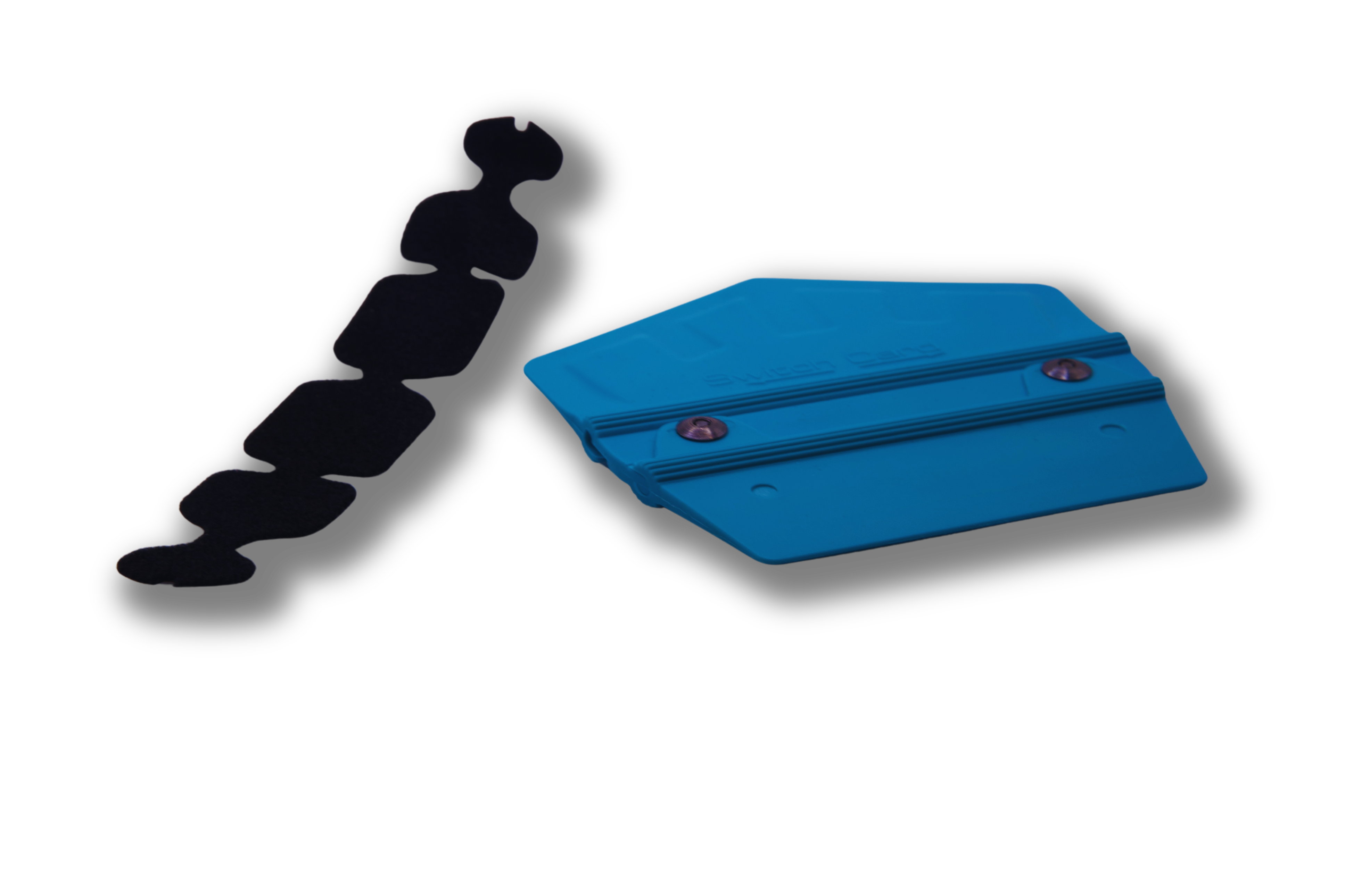 Blue Switch Card Squeegee D - essential for professional-grade vinyl wrapping.