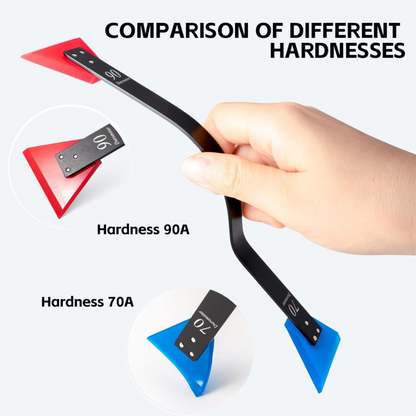 Double Sided Stainless - Curved Handle Mini Squeegee