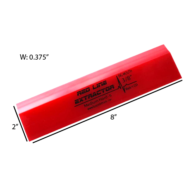 8" Red Line Extractor 3/8" Thick Single Bevel Squeegee Blade Regular Price
