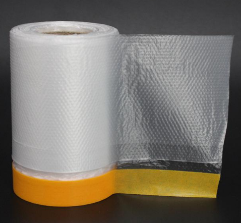 Door Panel Pre-Taped Masking Film displayed, highlighting its ready-to-use design for quick application.