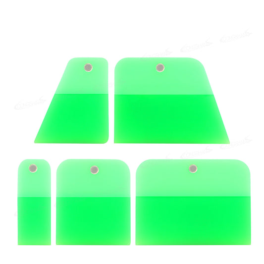 Green Magnetic PPF/Tint Squeegee from the set of 6, showcasing its magnetic feature for easy panel attachment.