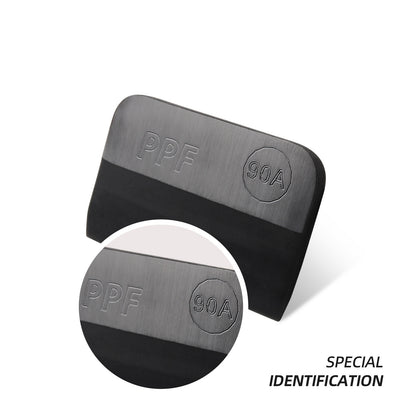 Demonstration of the Tiger Multi-Durometer PPF Squeegee in action, highlighting its capability for precise and bubble-free applications. Black Color