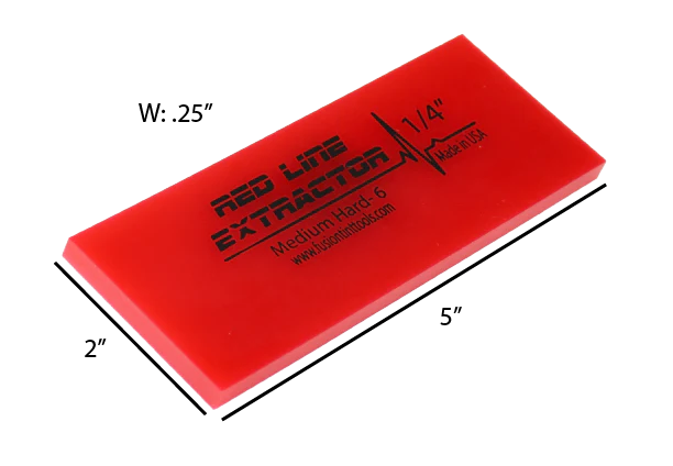 5" Red Line Extractor 1/4" No Bevel Squeegee Blade