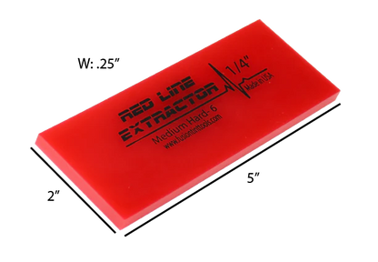 5" Red Line Extractor 1/4" No Bevel Squeegee Blade