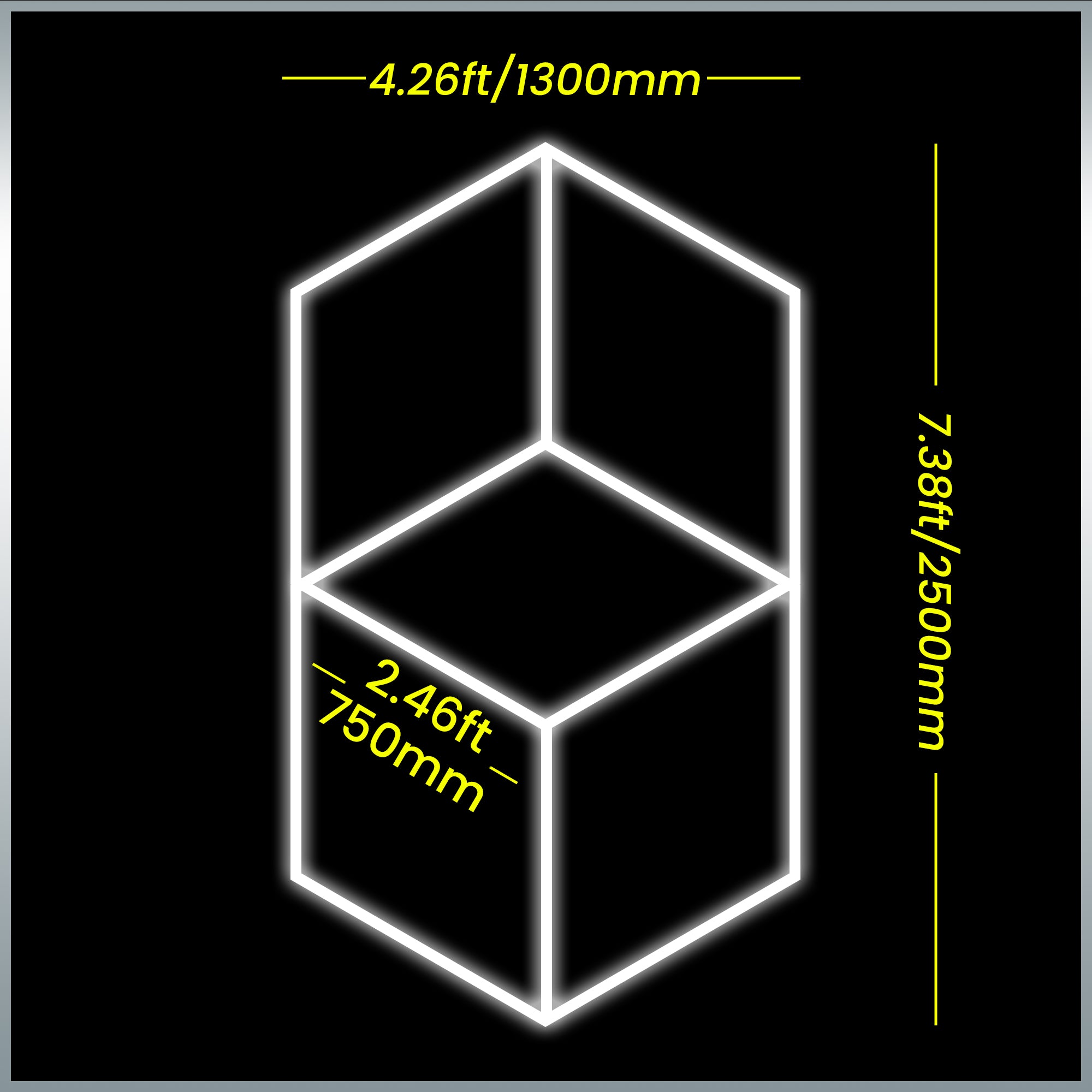 Compact size Serenity HexaLED ST6120 in a garage, emphasizing the light's flexibility in fitting into various spaces.