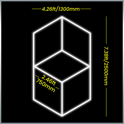 Compact size Serenity HexaLED ST6120 in a garage, emphasizing the light's flexibility in fitting into various spaces.