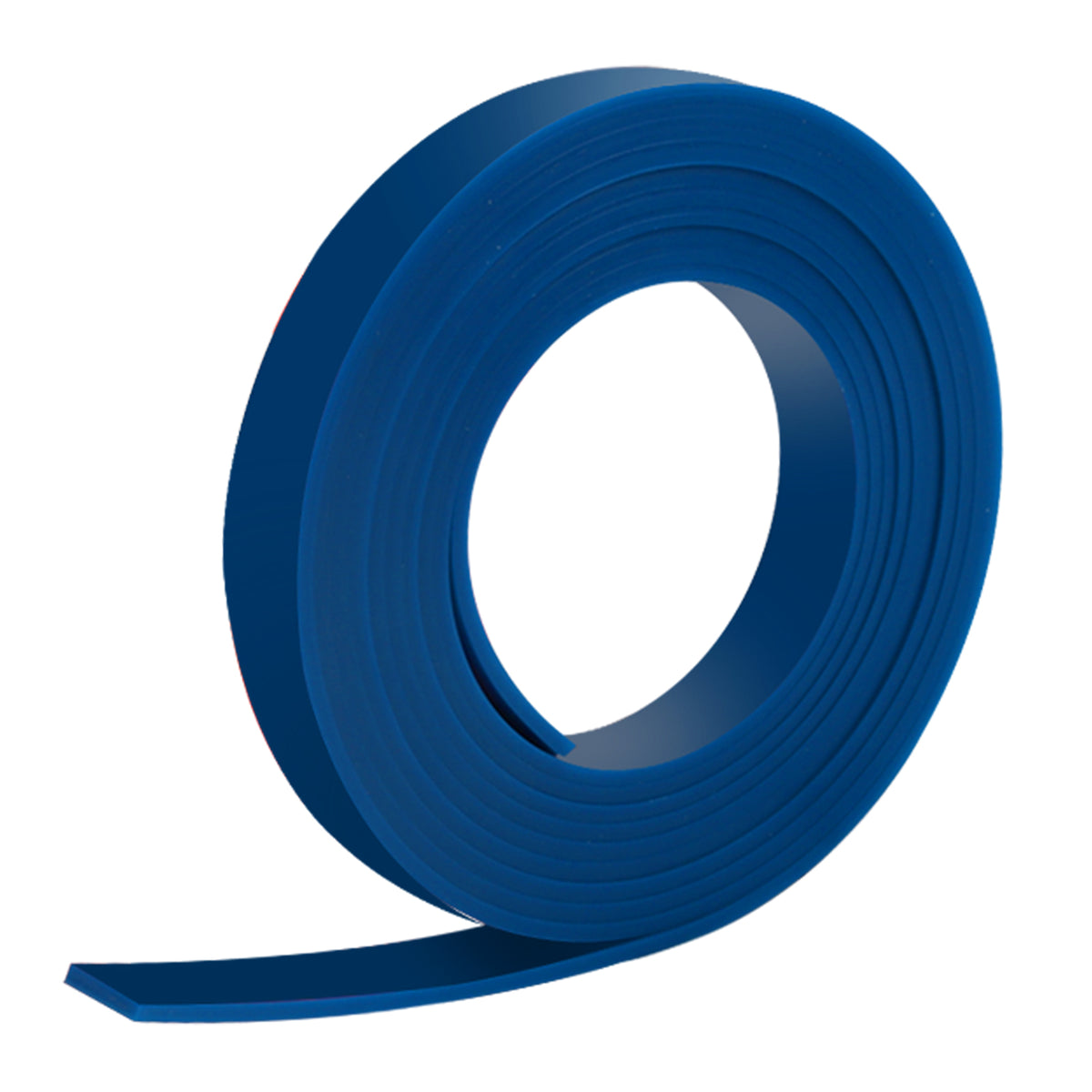 Close-up of the blue Fusion Squeegee Channel Refill, detailing its texture and quality material for streak-free cleaning.