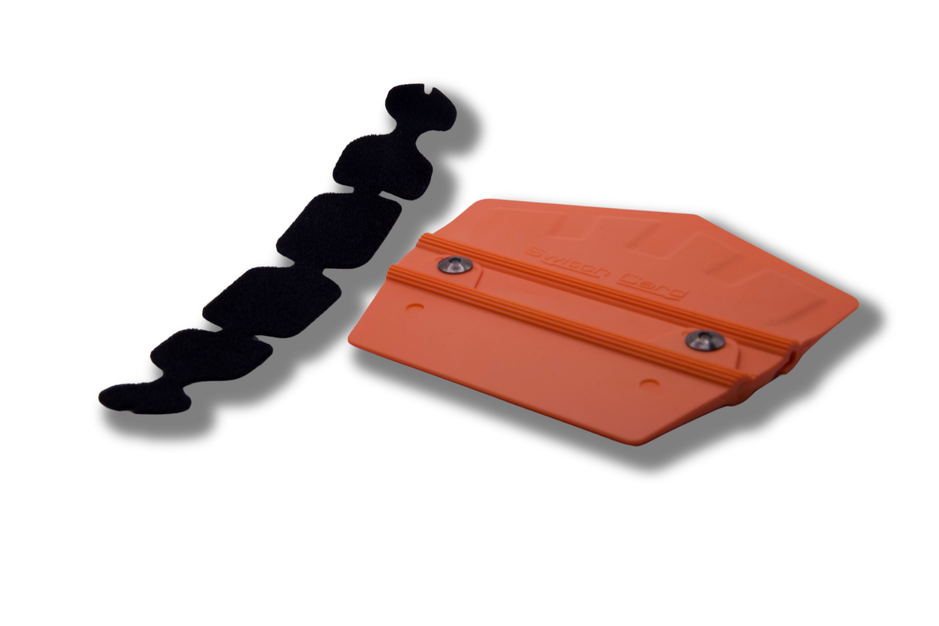 Achieving bubble-free finishes with Orange Switch Squeegee D on a car wrap.